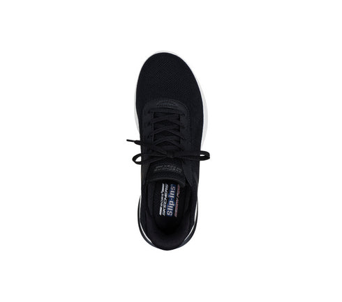 Pantofi sport, barbati, SKECHERS SLIP-INS BOBS ARC WAVES 2.0 118317-BKW negru, textil
